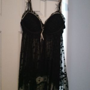 Black lingerie/Black see threw nighty PLEASE READ DESCRIPTION!